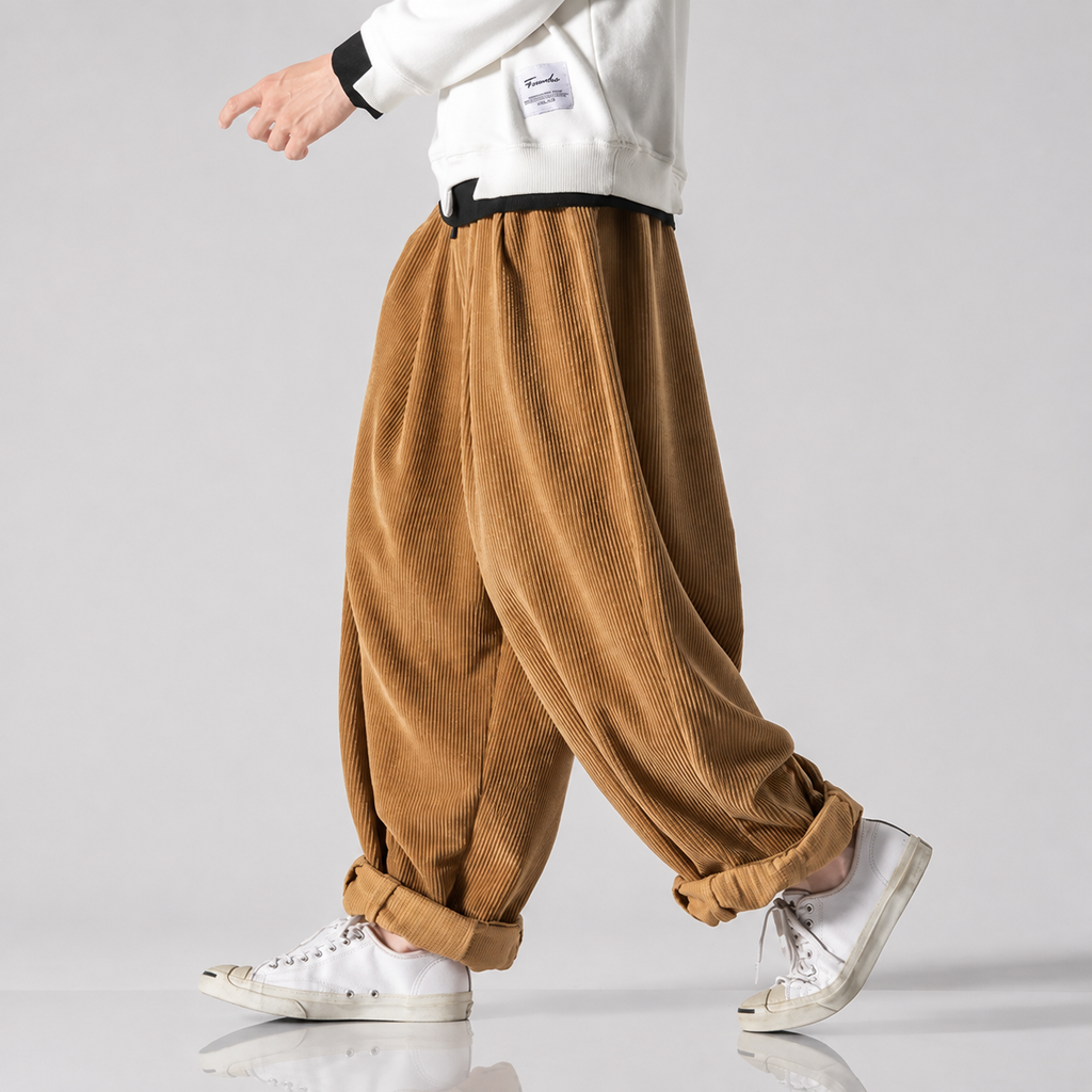 Emerson Men’s Wide-Leg Textured Pants