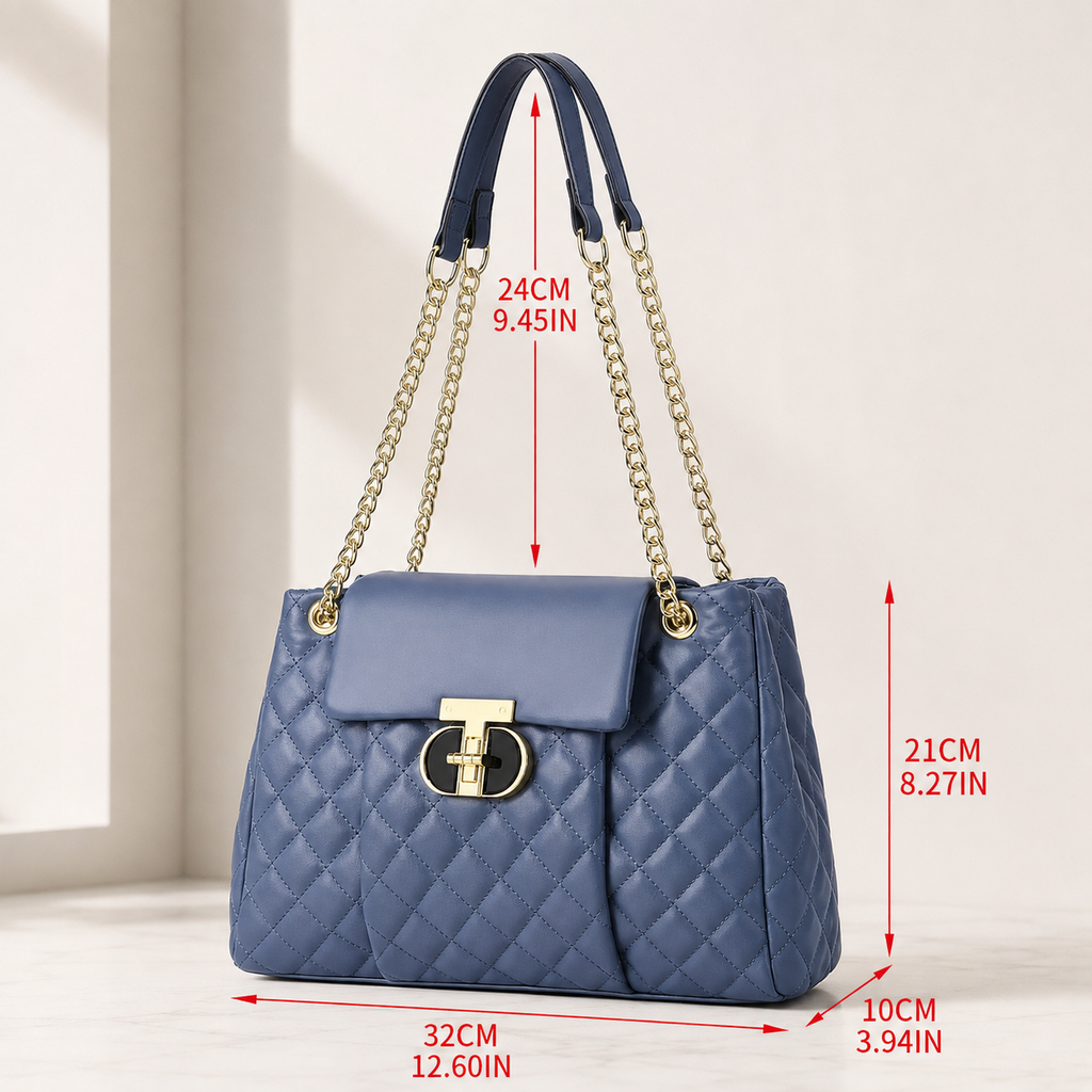 Vivienne Women’s Quilted Chain Handle Handbag