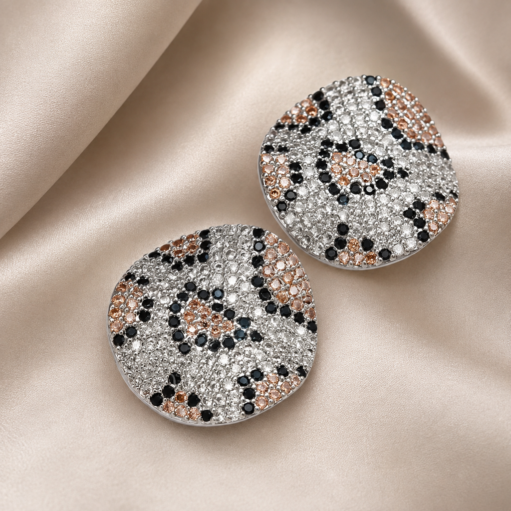 Kennedy Mosaic Crystal Statement Stud Earrings