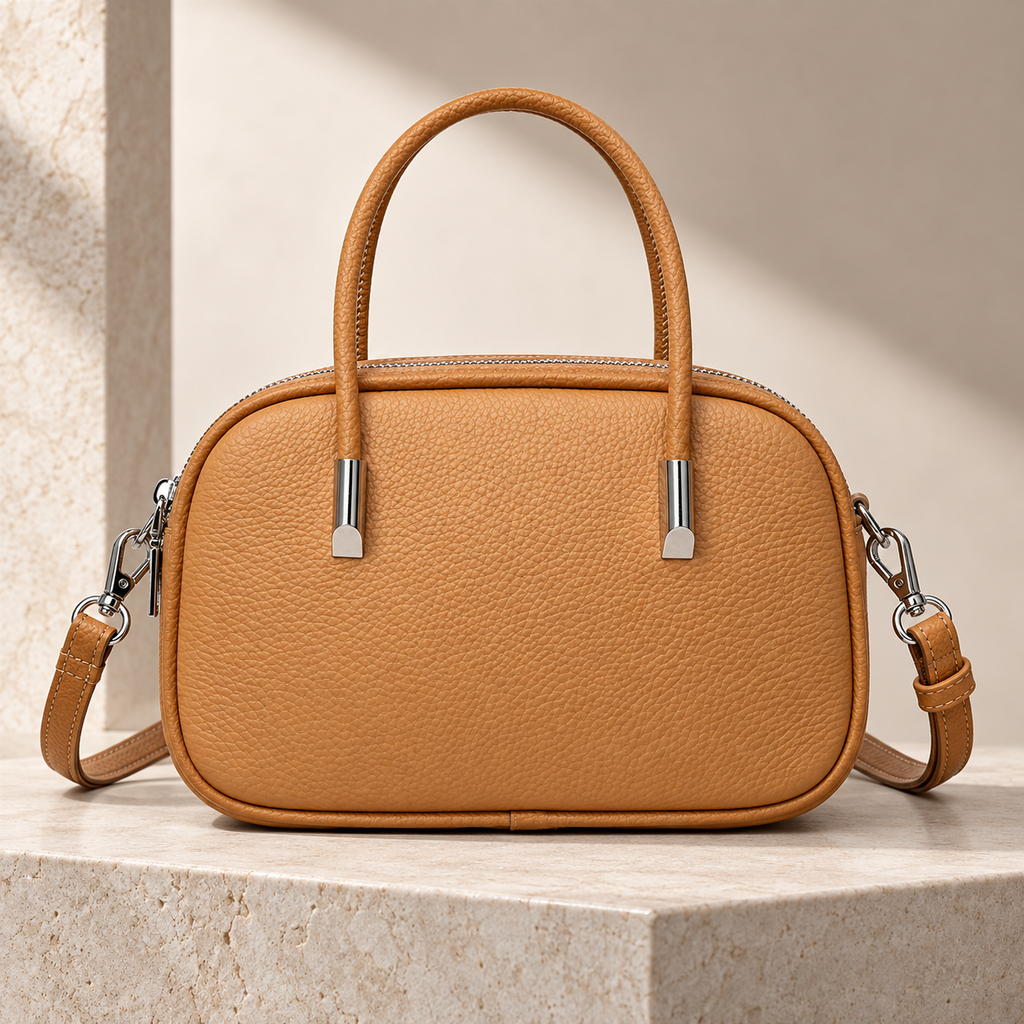 Elodie Women’s Structured Crossbody Handbag – Top Handle Zip Shoulder Bag