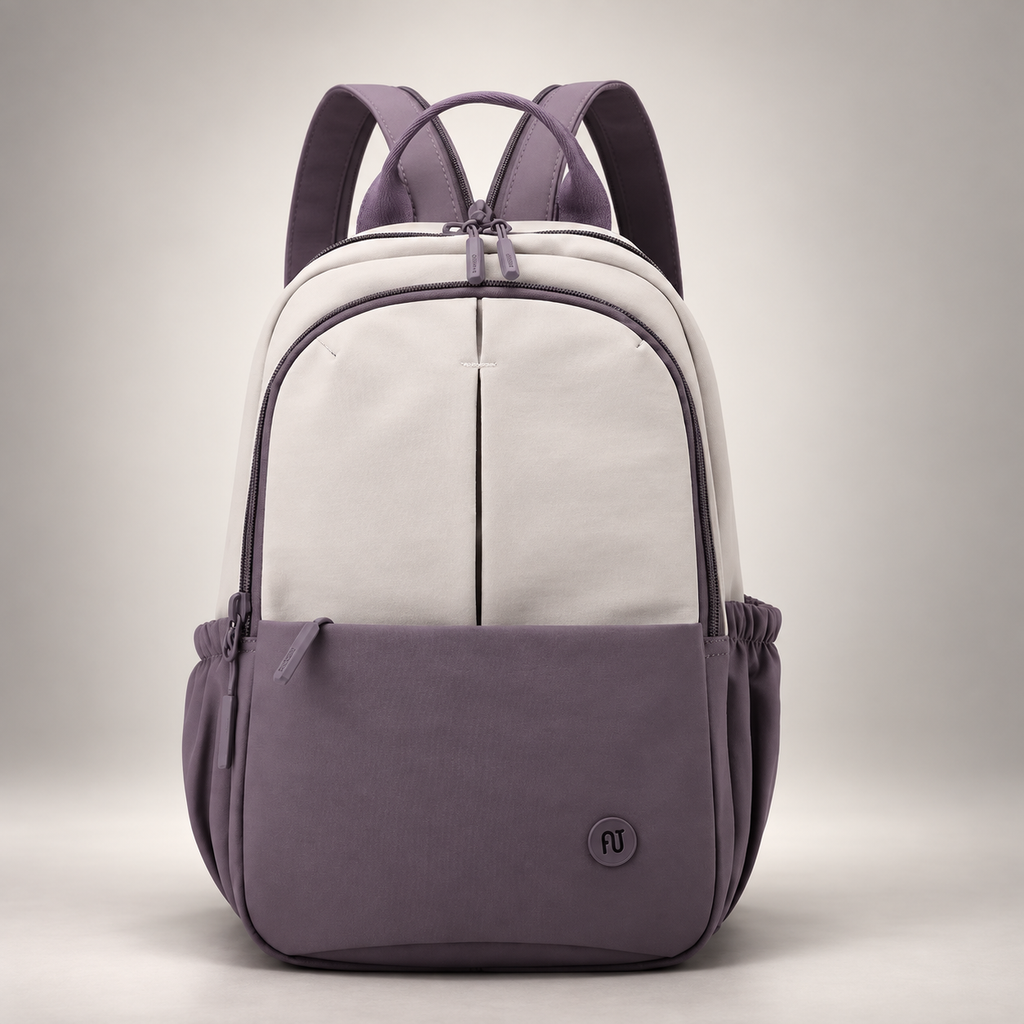Serafina Two-Tone Everyday Backpack with Front Pocket
