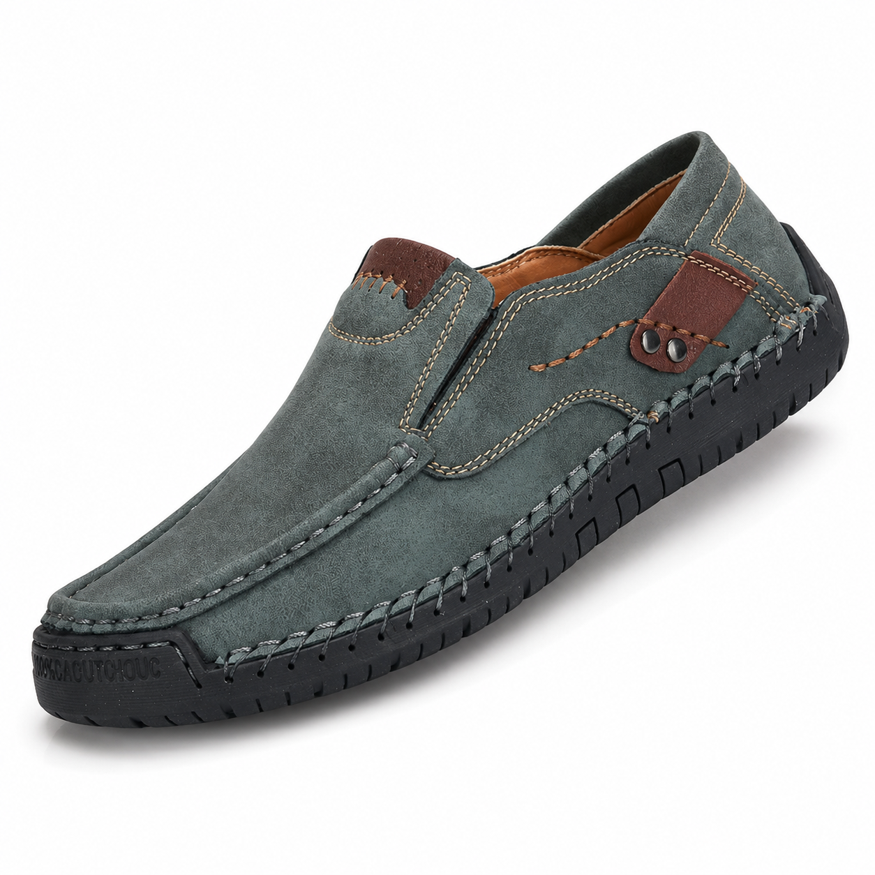 Thomas Casual Slip-On Loafers with Hand-Stitched Detail and Flexible Sole