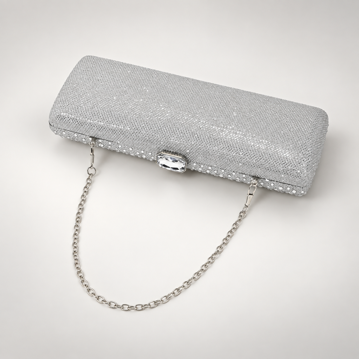 Amélie Crystal Evening Clutch with Jewel Top Clasp