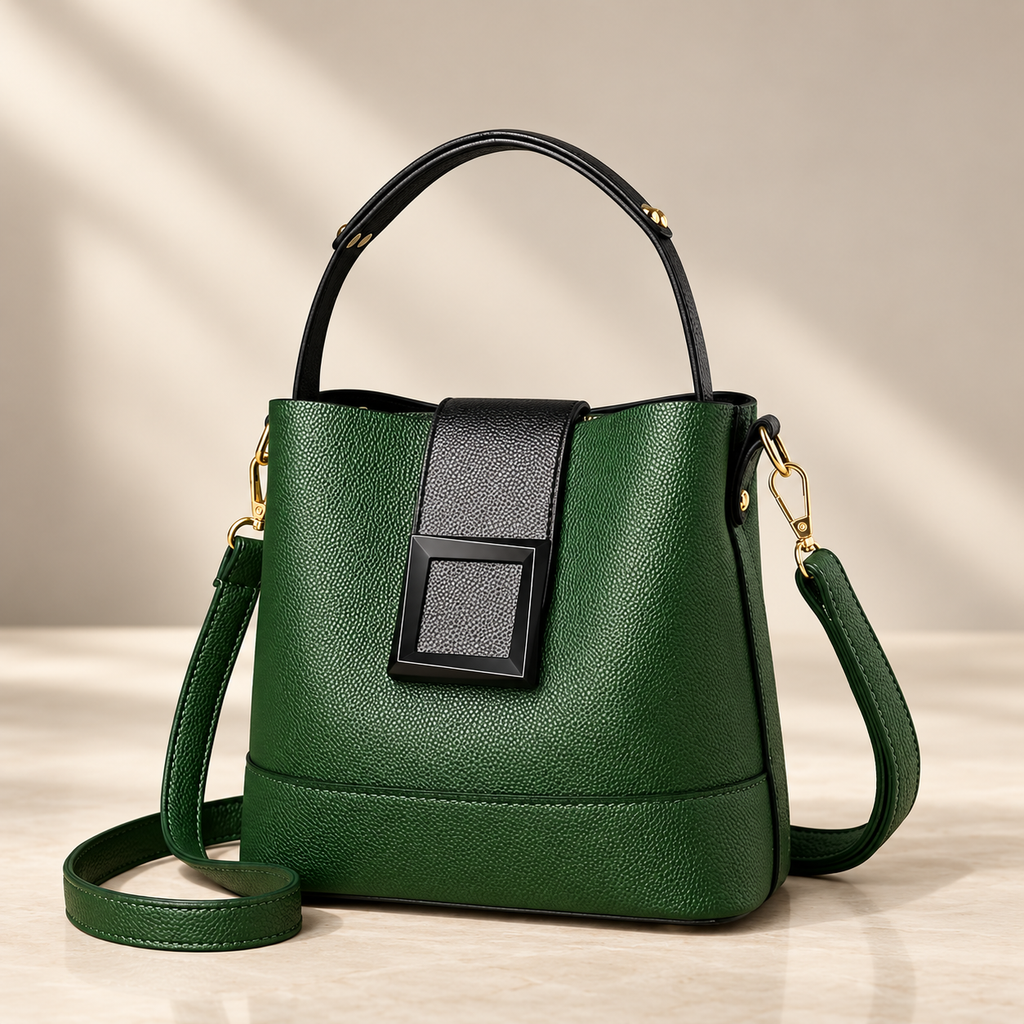 Adriana Women’s Structured Top Handle Handbag – Textured Shoulder & Crossbody Bag