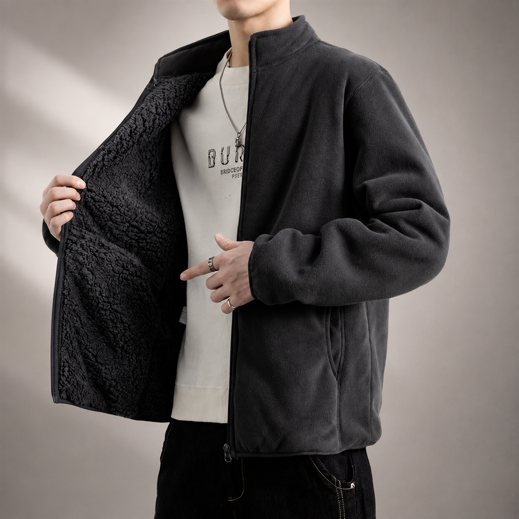 Ethan Men’s Sherpa-Lined Fleece Jacket
