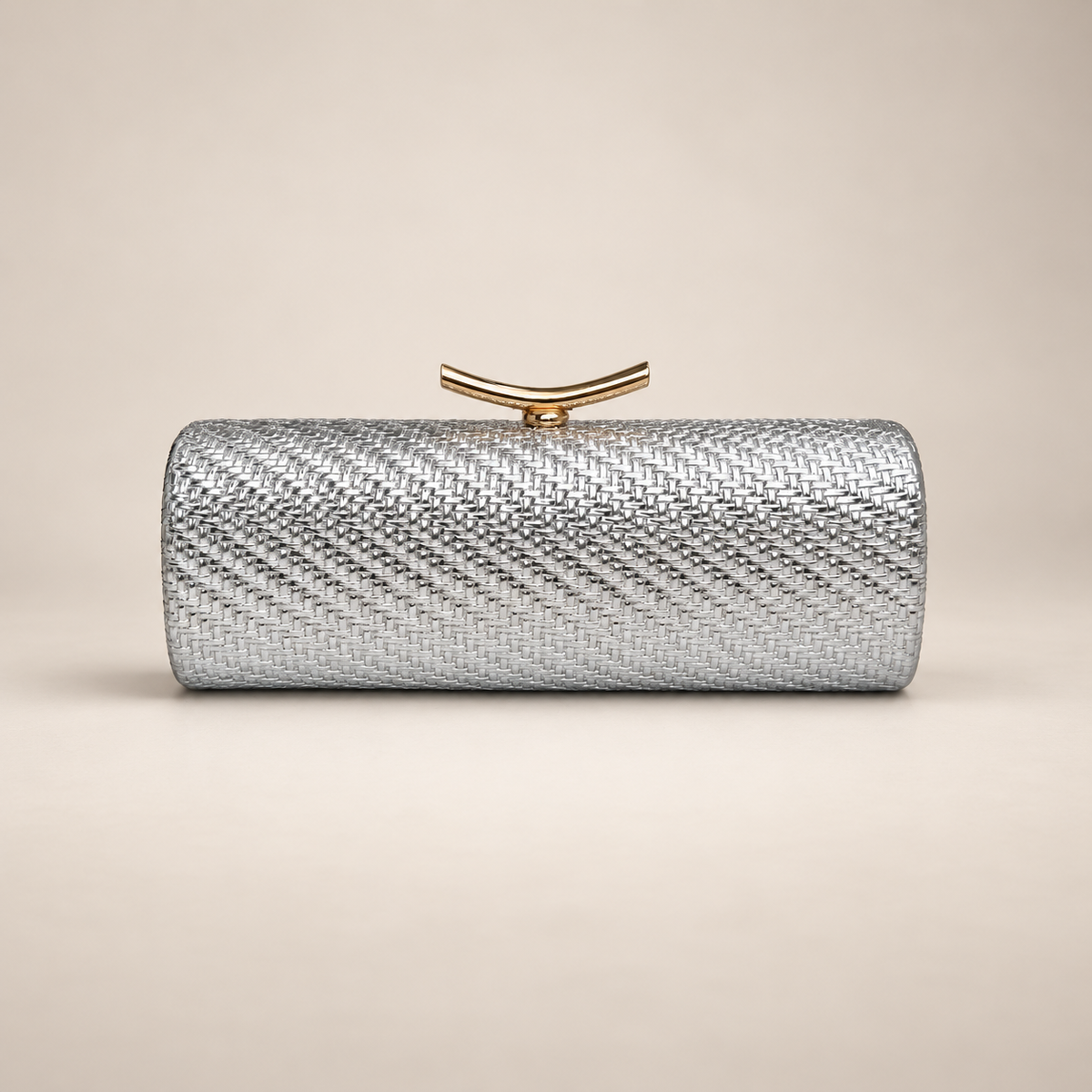Gianna Metallic Woven Evening Clutch