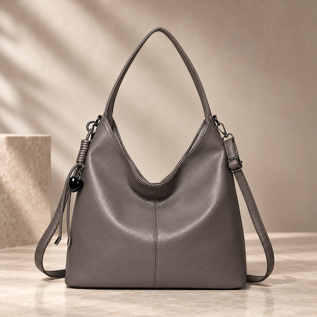 Bianca Women’s Hobo Shoulder Bag – Pebbled Crossbody Handbag with Adjustable Strap