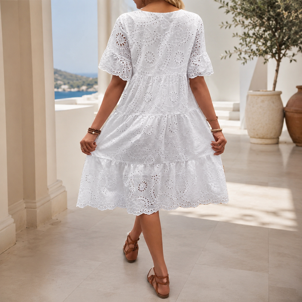 Brooklyn Women’s Eyelet Tiered Dress