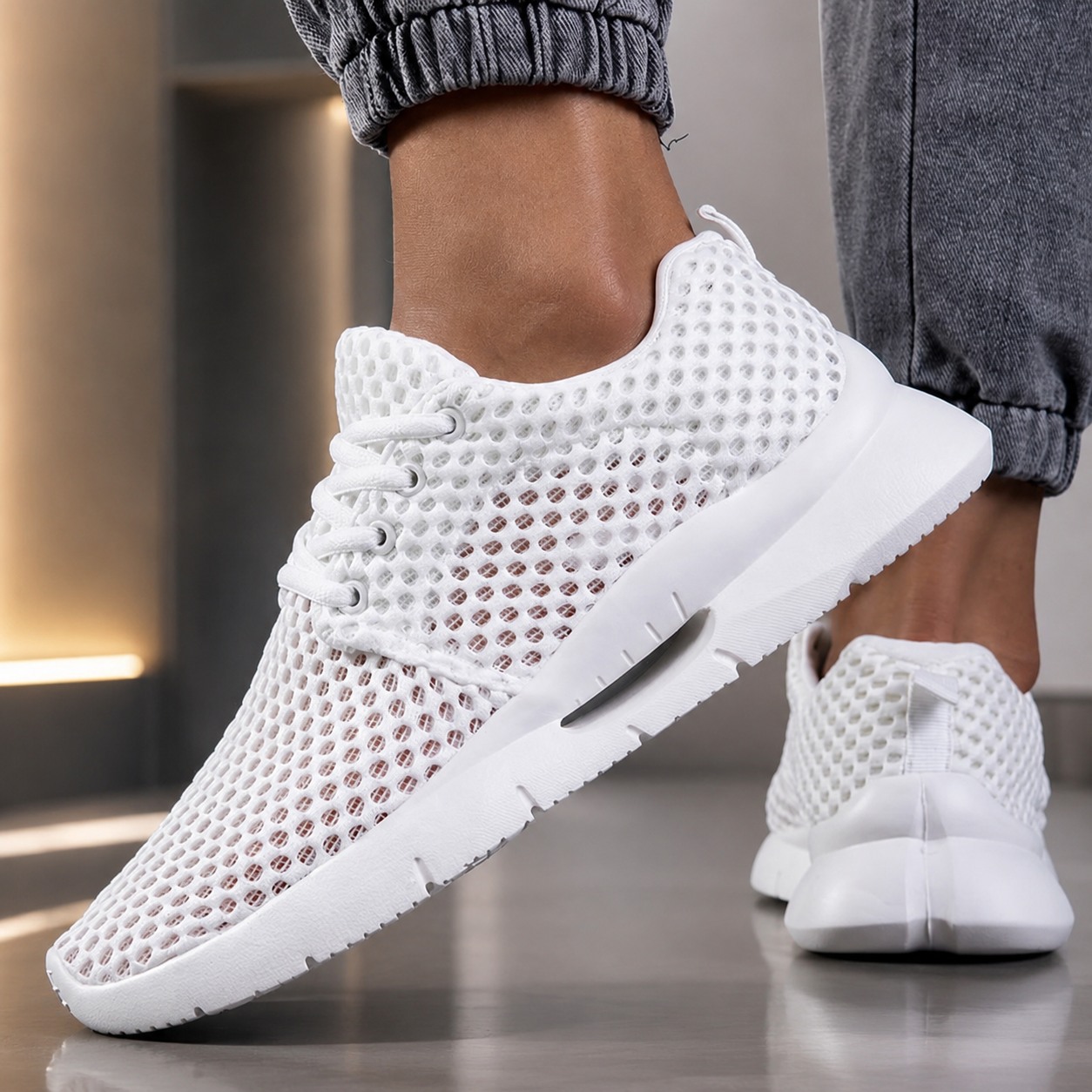 Mason Breathable Mesh Lace-Up Sneakers