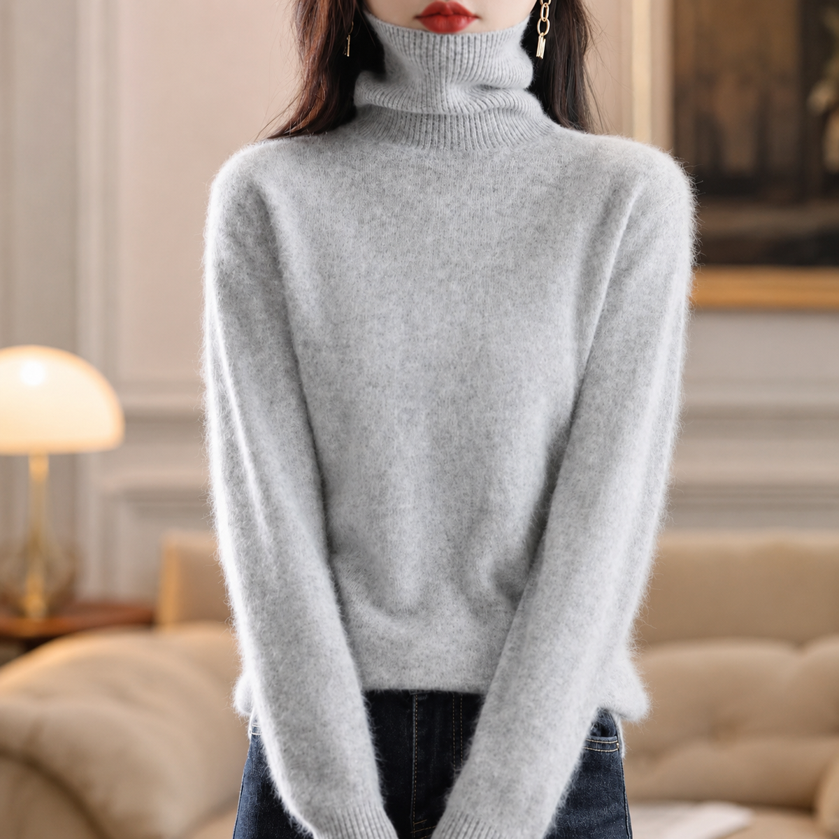 Florence Women's Turtleneck Knit Sweater