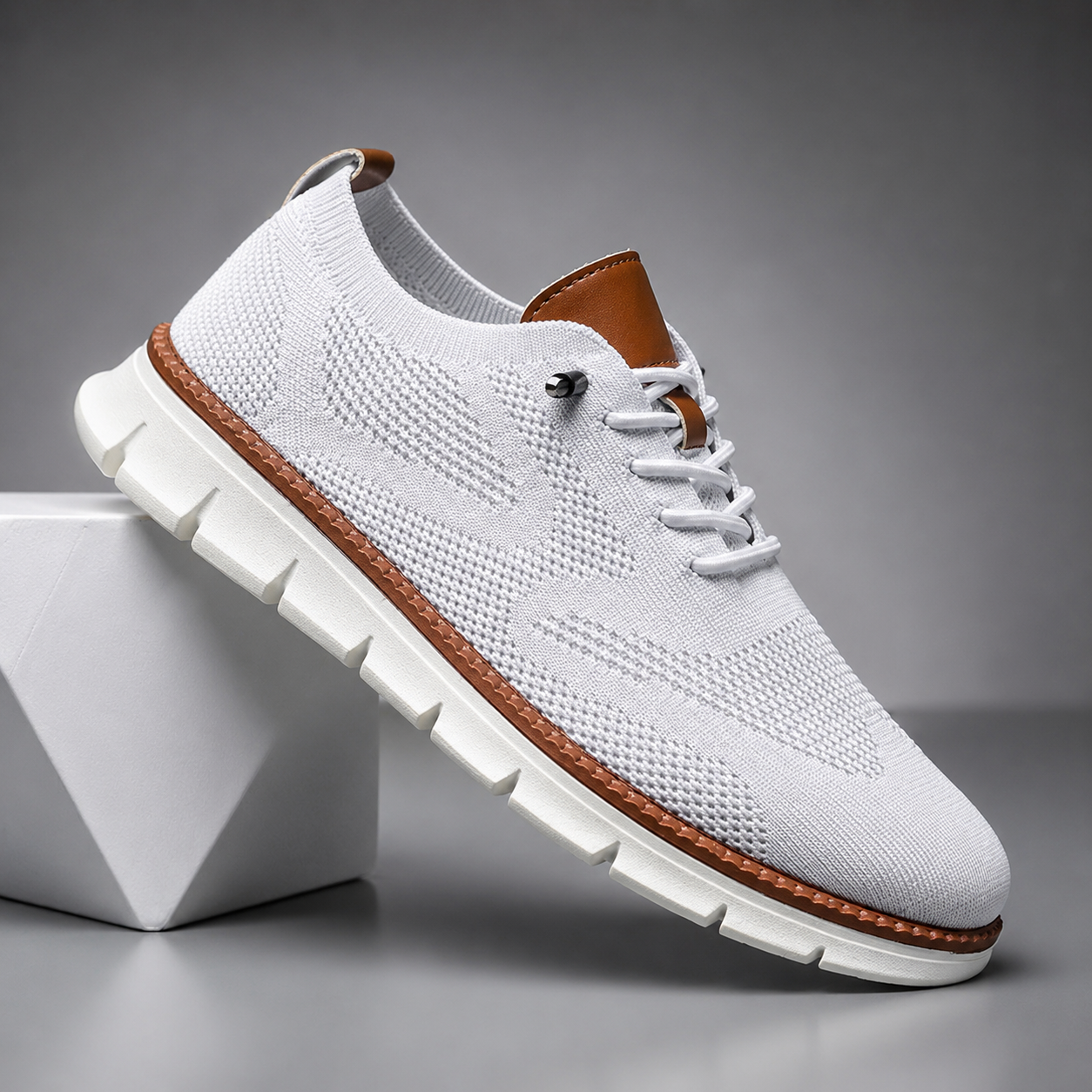 Nolan Men’s Breathable Knit Lace-Up Everyday Sneakers