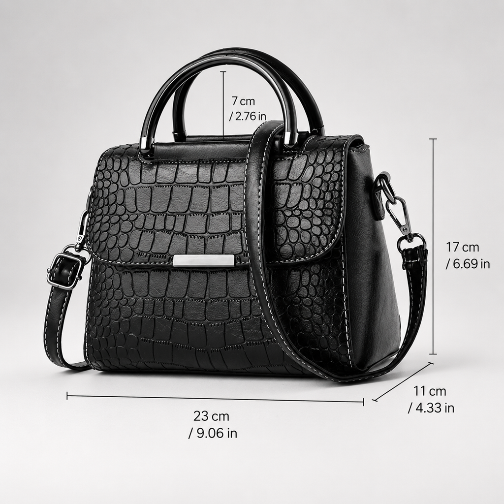 Camille Women’s Croc-Embossed Handbag