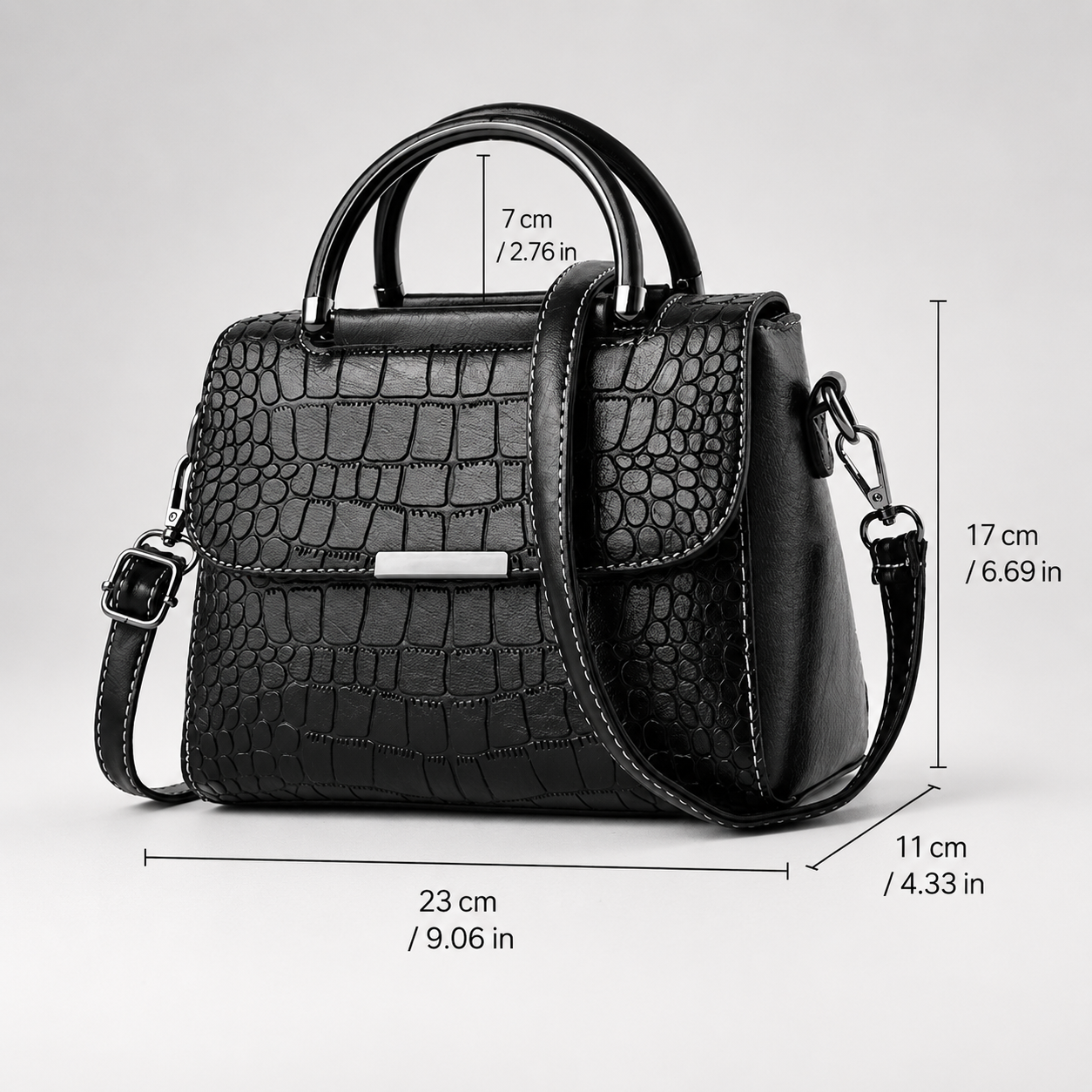 Camille Women’s Croc-Embossed Handbag