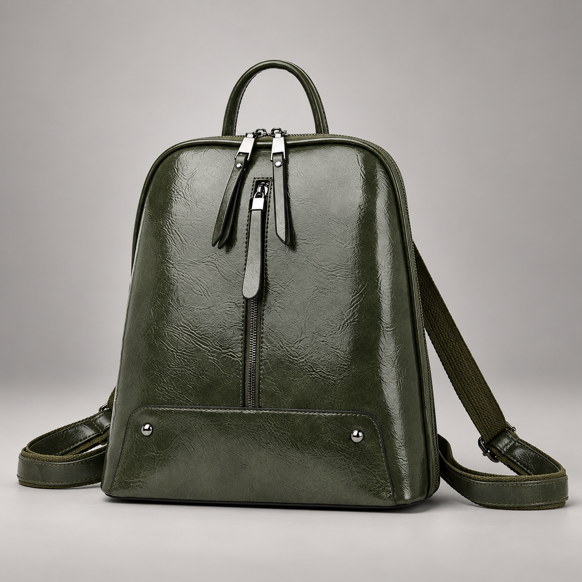 Veronica Convertible Backpack Purse with Top Handle and Multi-Zip Compartments