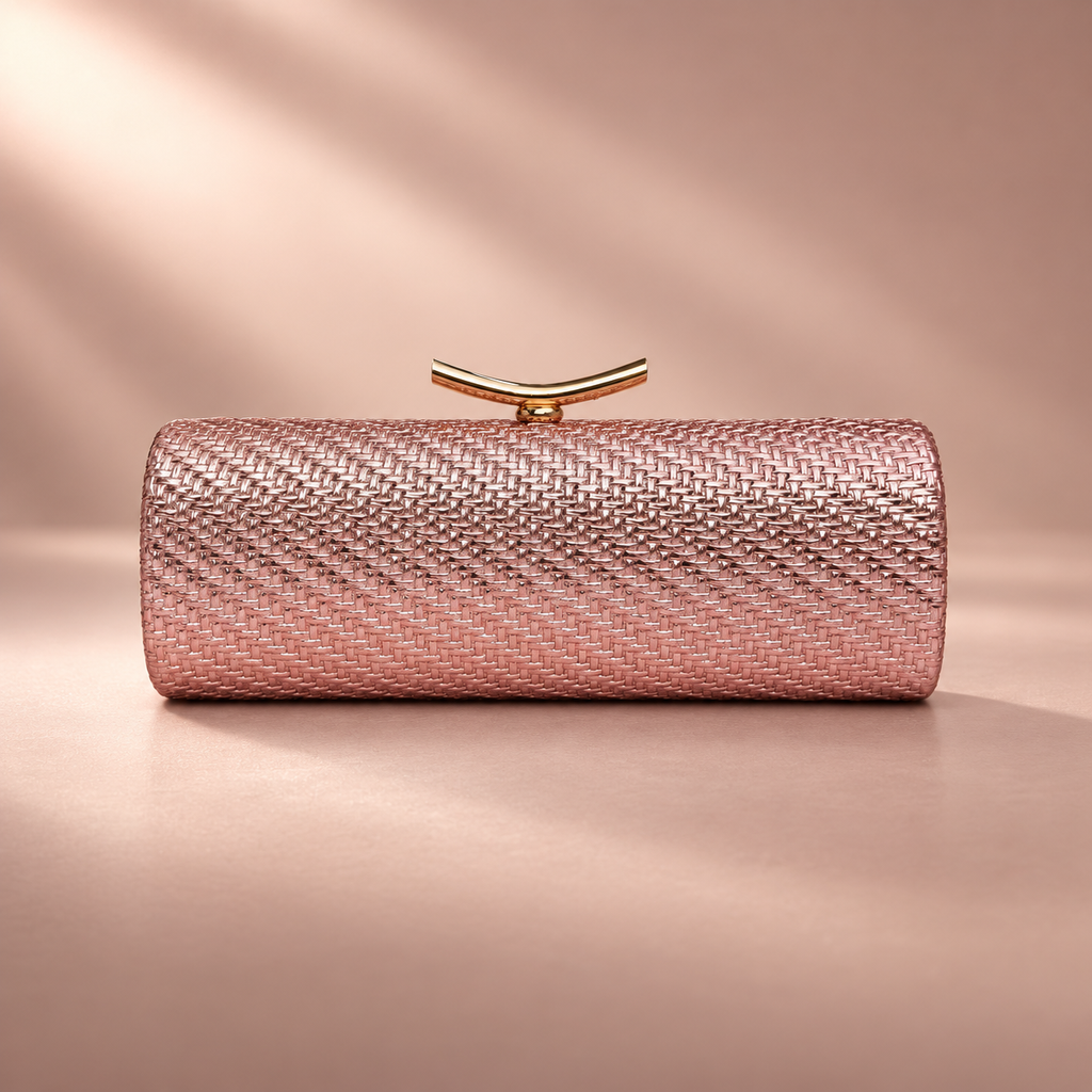Gianna Metallic Woven Evening Clutch