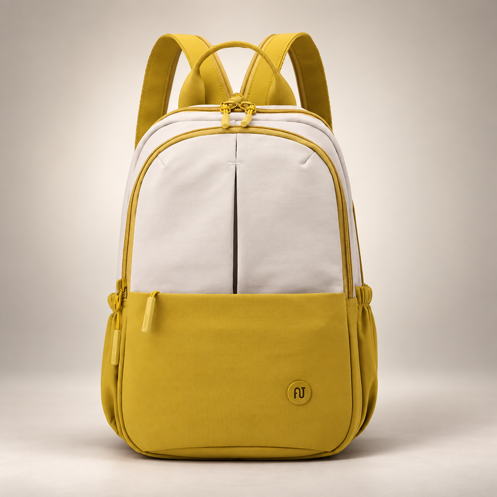 Serafina Two-Tone Everyday Backpack with Front Pocket