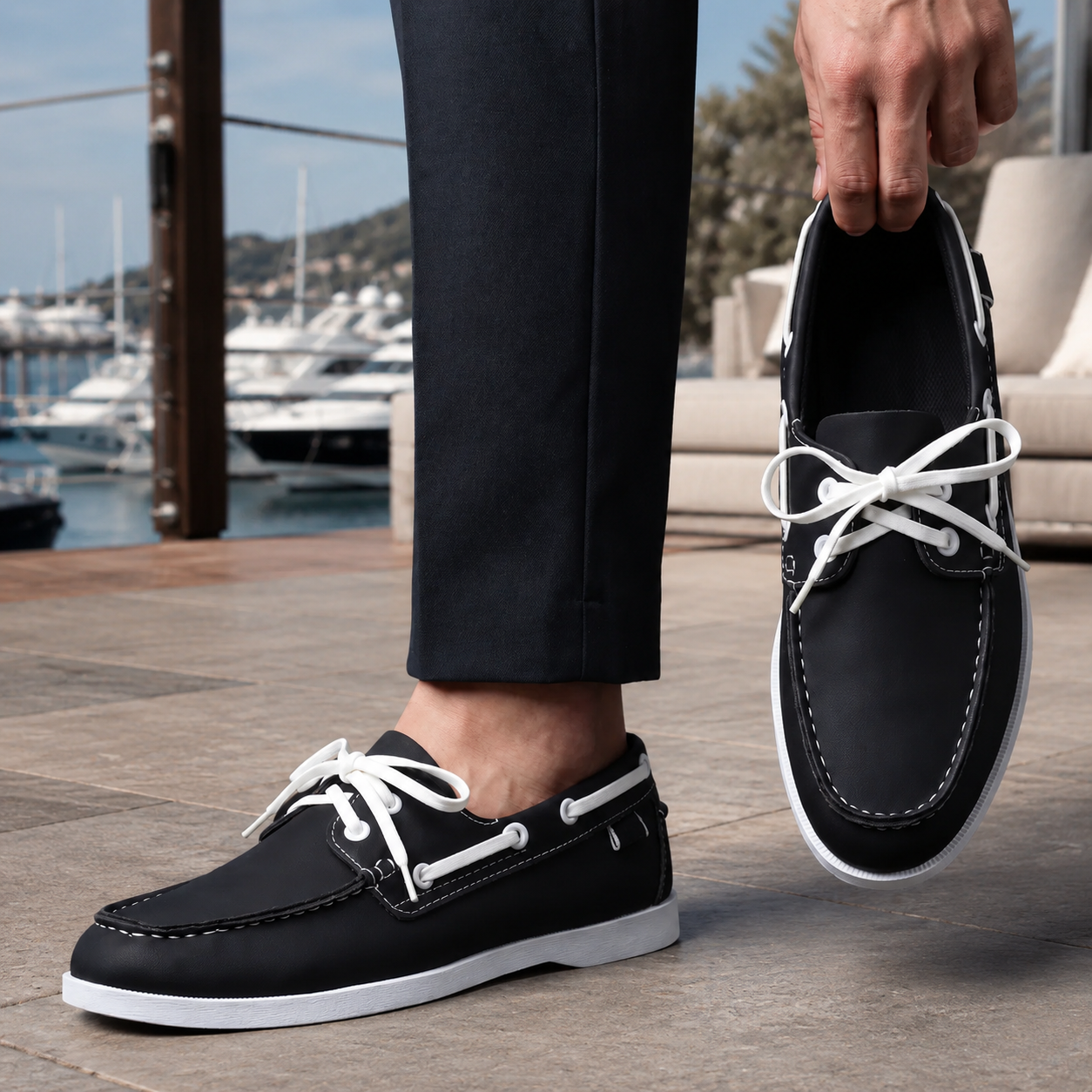 Ethan Men’s Two-Tone Boat Shoes