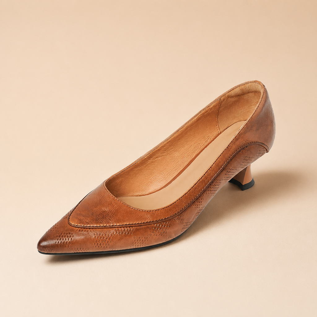 Whitney Women’s Genuine Leather Pointed-Toe Pumps