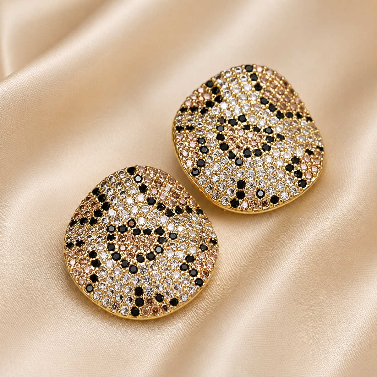 Kennedy Mosaic Crystal Statement Stud Earrings