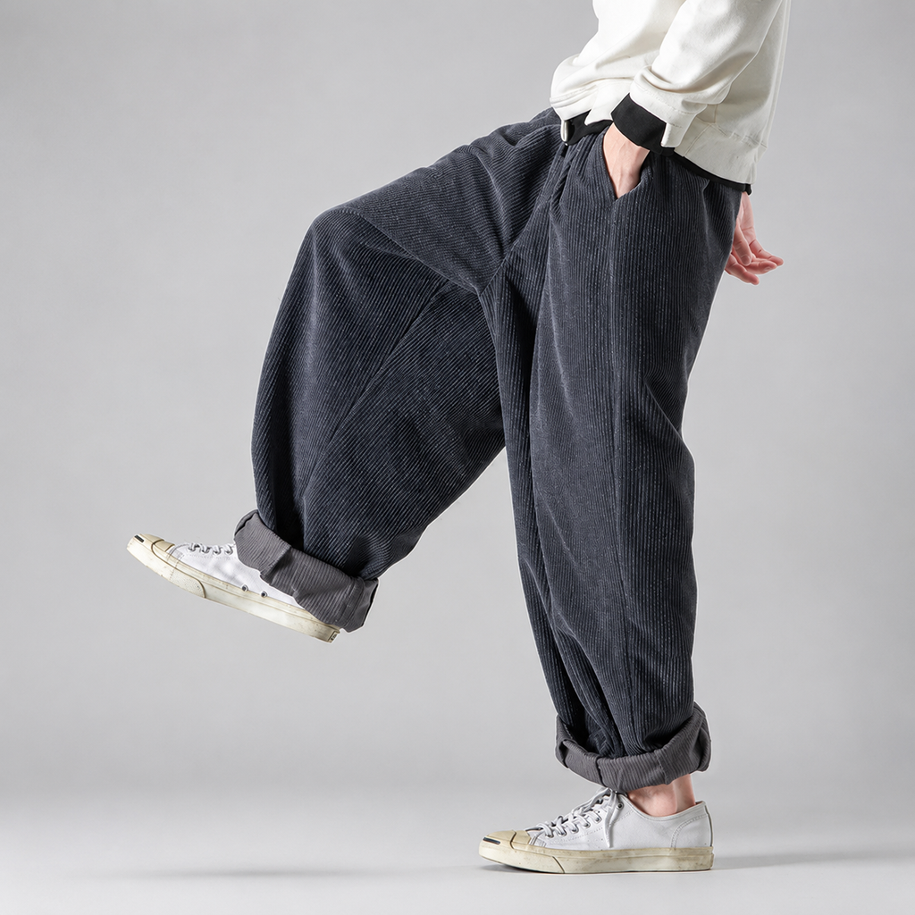 Emerson Men’s Wide-Leg Textured Pants