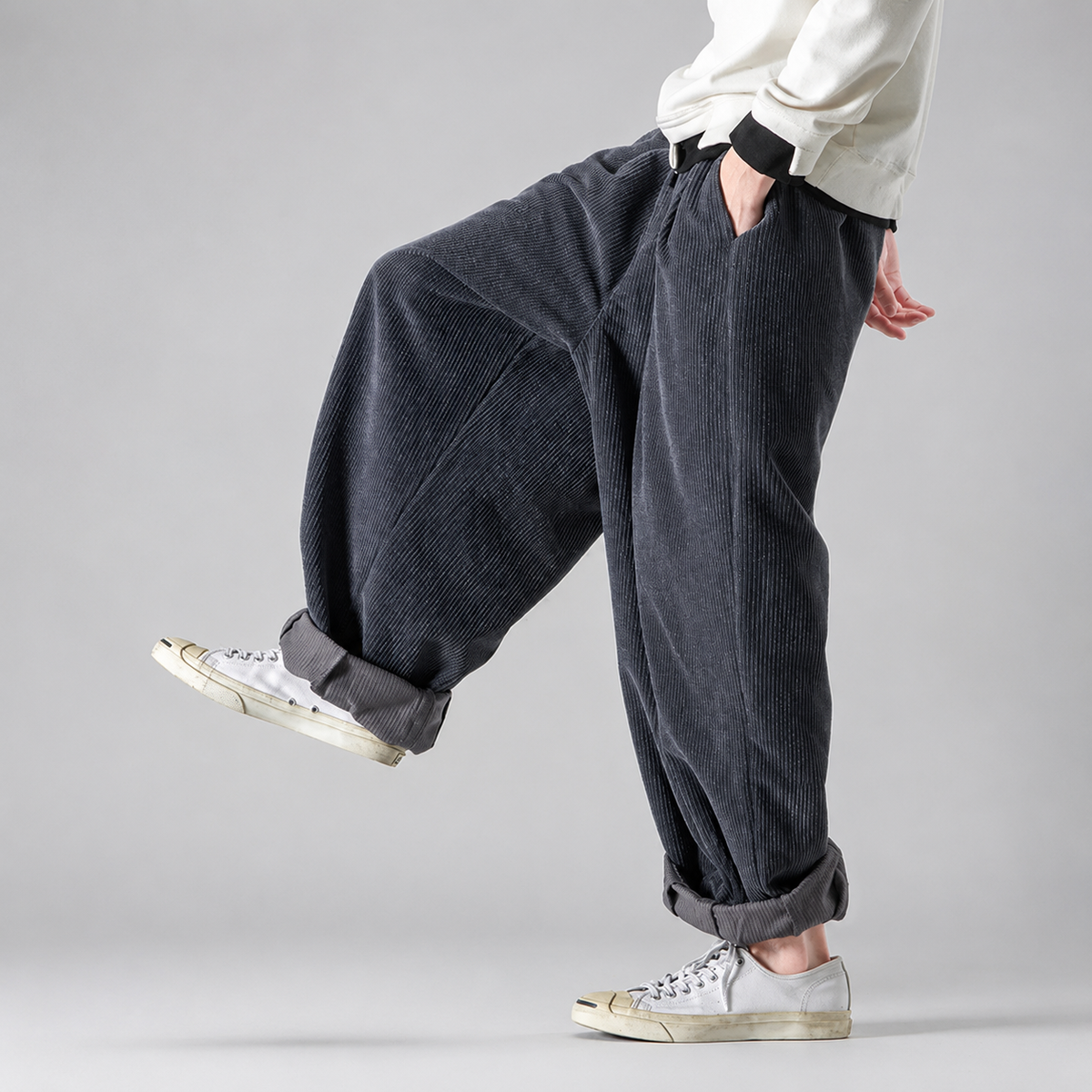 Emerson Men’s Wide-Leg Textured Pants
