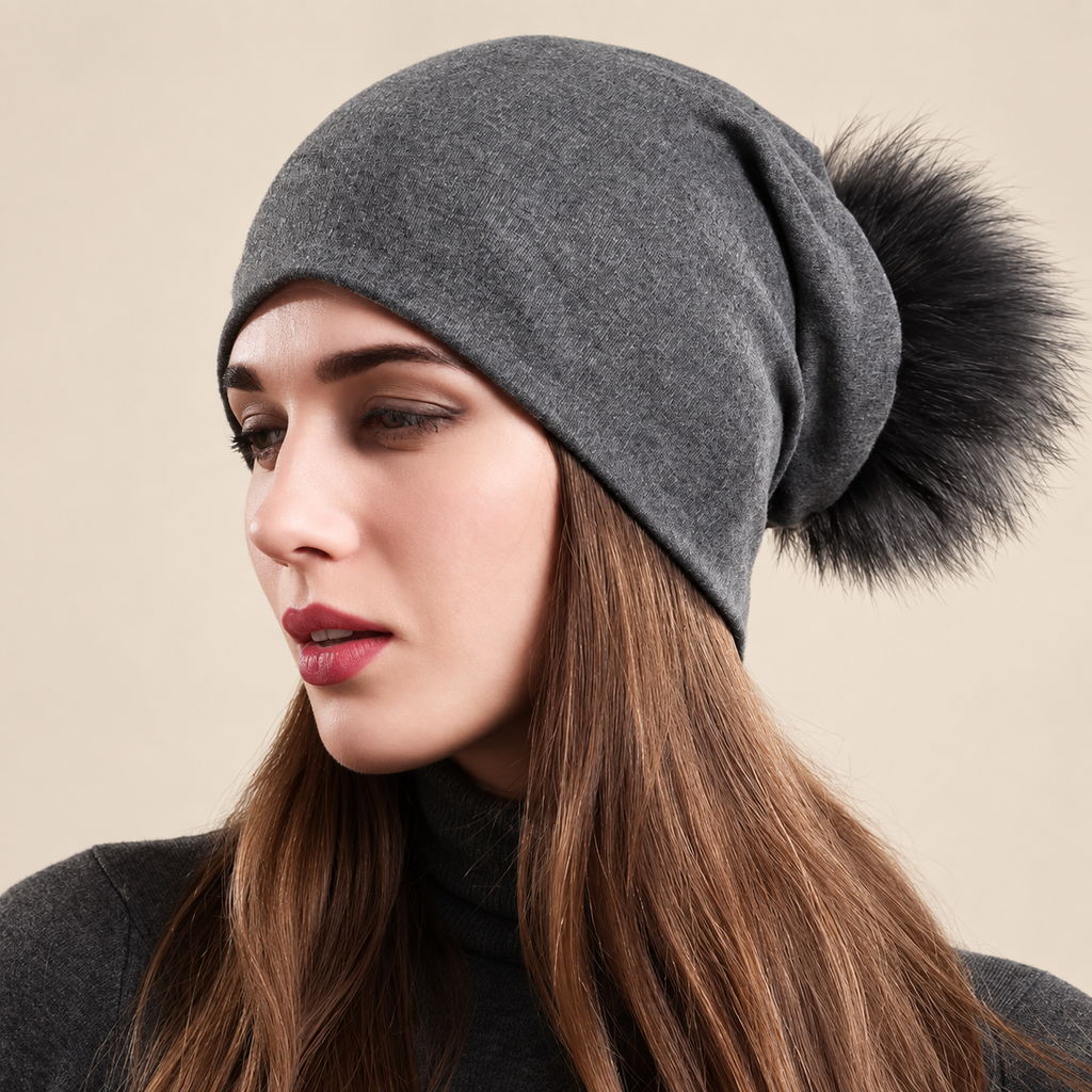Camille Women’s Slouchy Pom-Pom Beanie