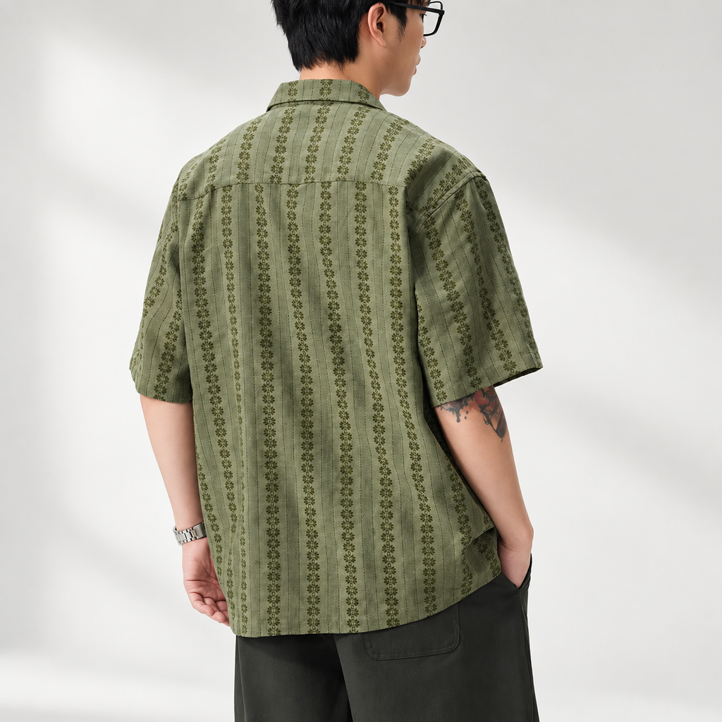 Étienne Men’s Summer Patterned Short-Sleeve Shirt