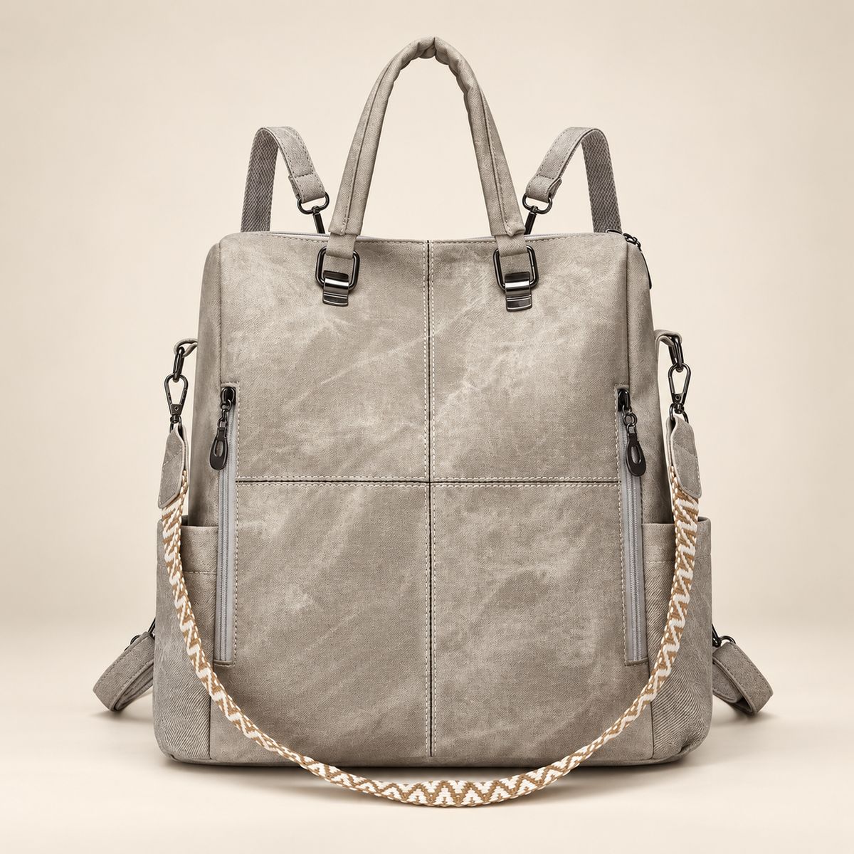 Brielle Convertible Multi-Pocket Backpack Tote
