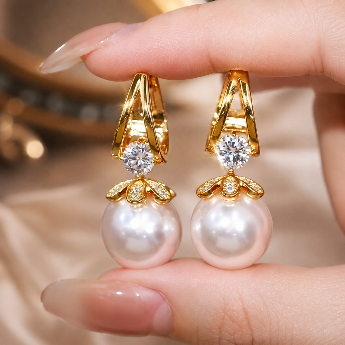 Audrey Crystal Drop Earrings