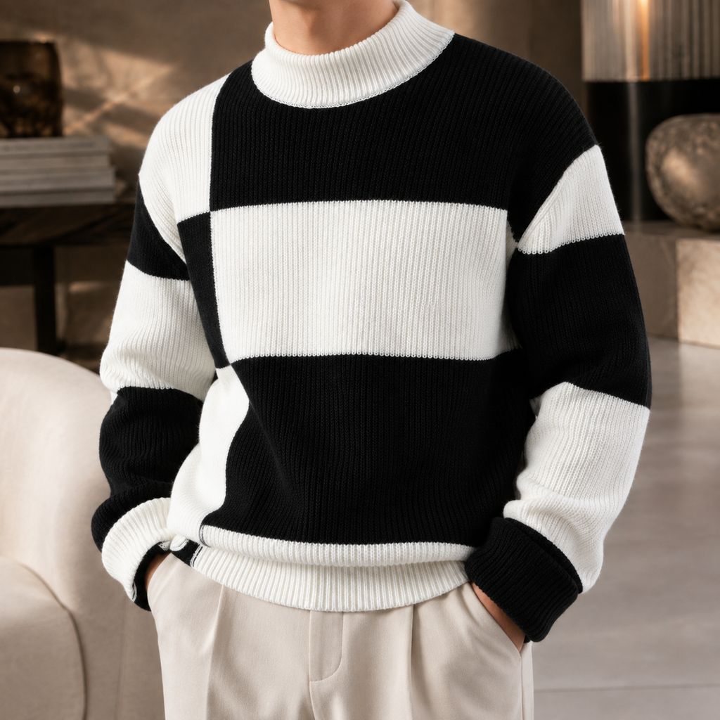 Logan Color-Block Knit Sweater