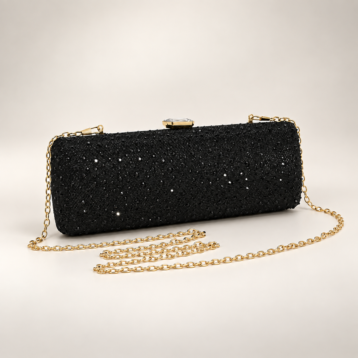 Amélie Crystal Evening Clutch with Jewel Top Clasp