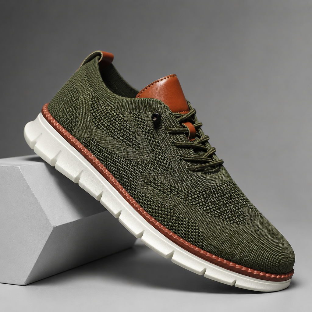 Nolan Men’s Breathable Knit Lace-Up Everyday Sneakers