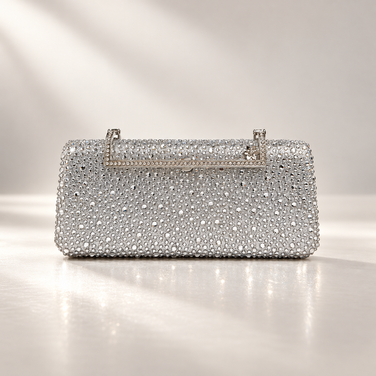 Vivienne Crystal Rhinestone Evening Clutch Bag