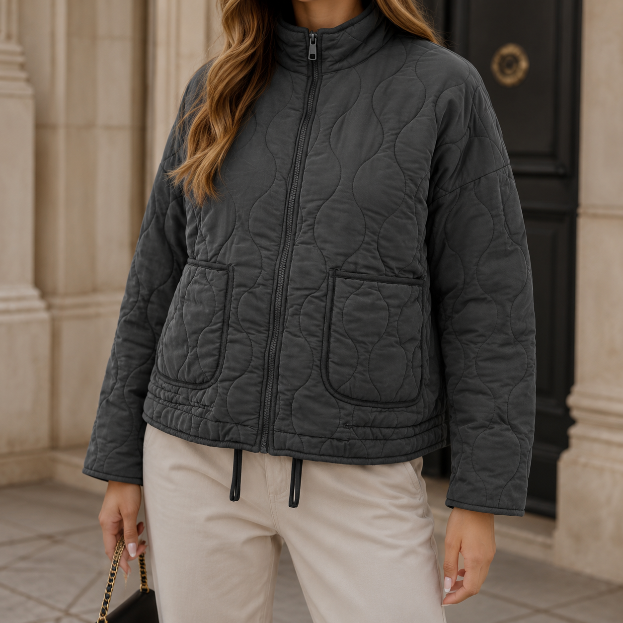 Harper Quilted Zip Jacket