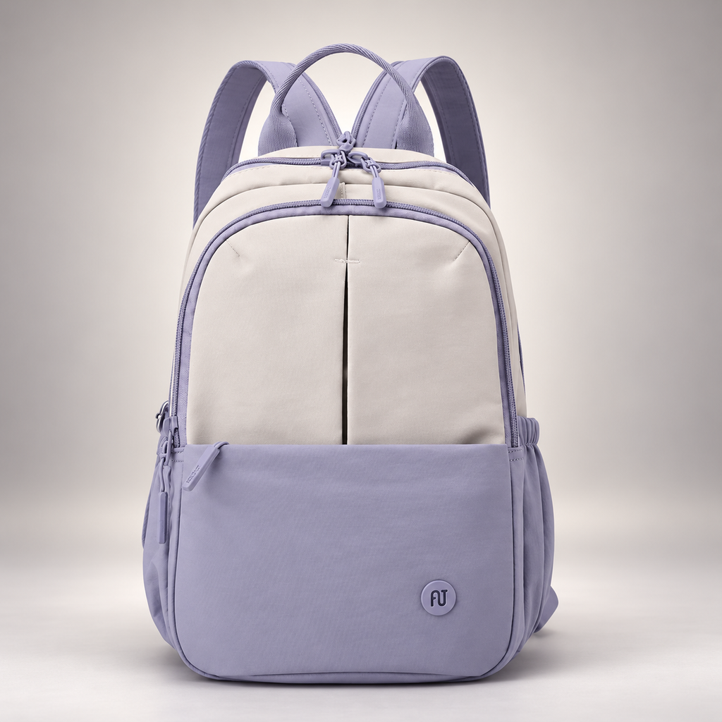 Serafina Two-Tone Everyday Backpack with Front Pocket