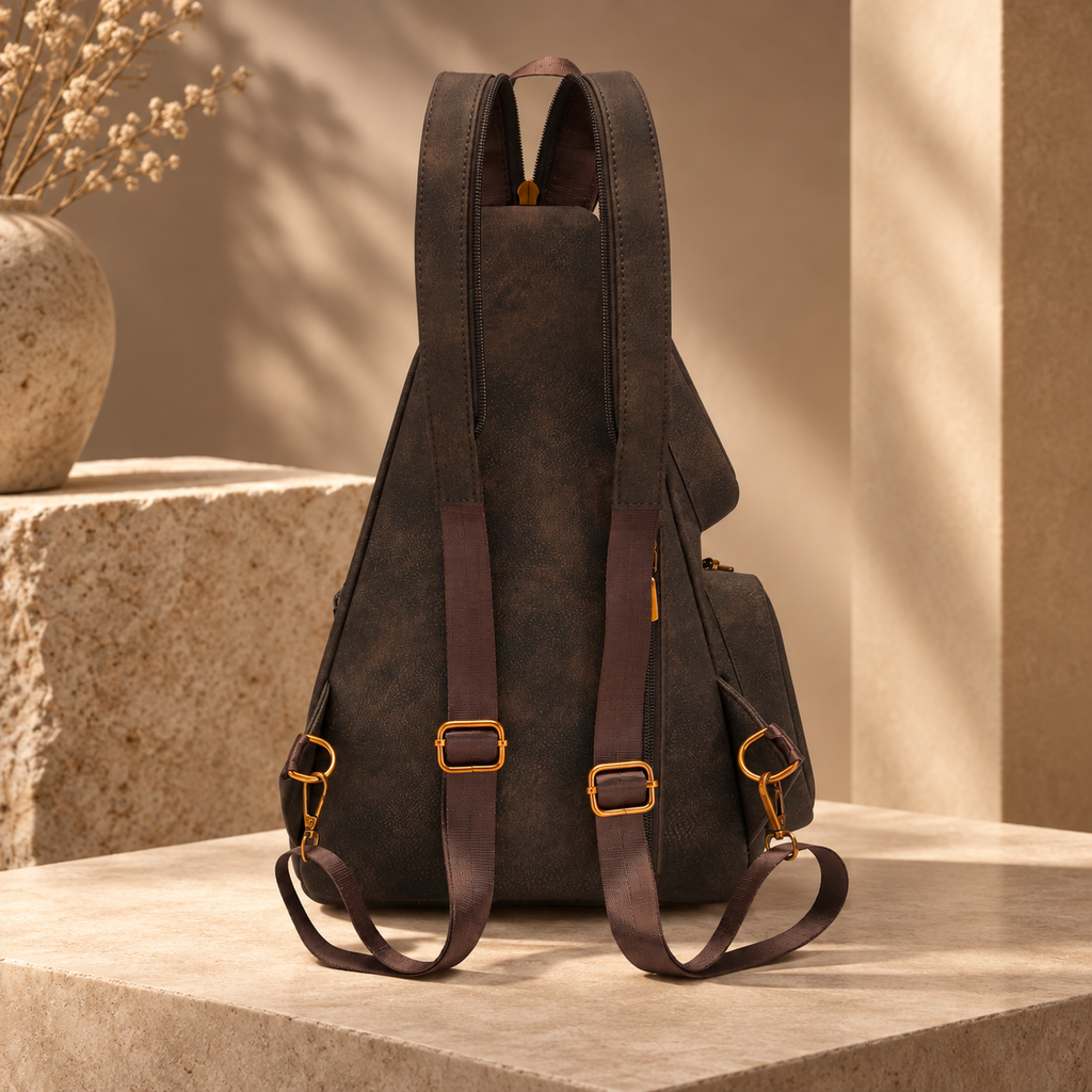 Marisol Women’s Multi-Pocket Sling Backpack – Convertible Crossbody Travel Bag