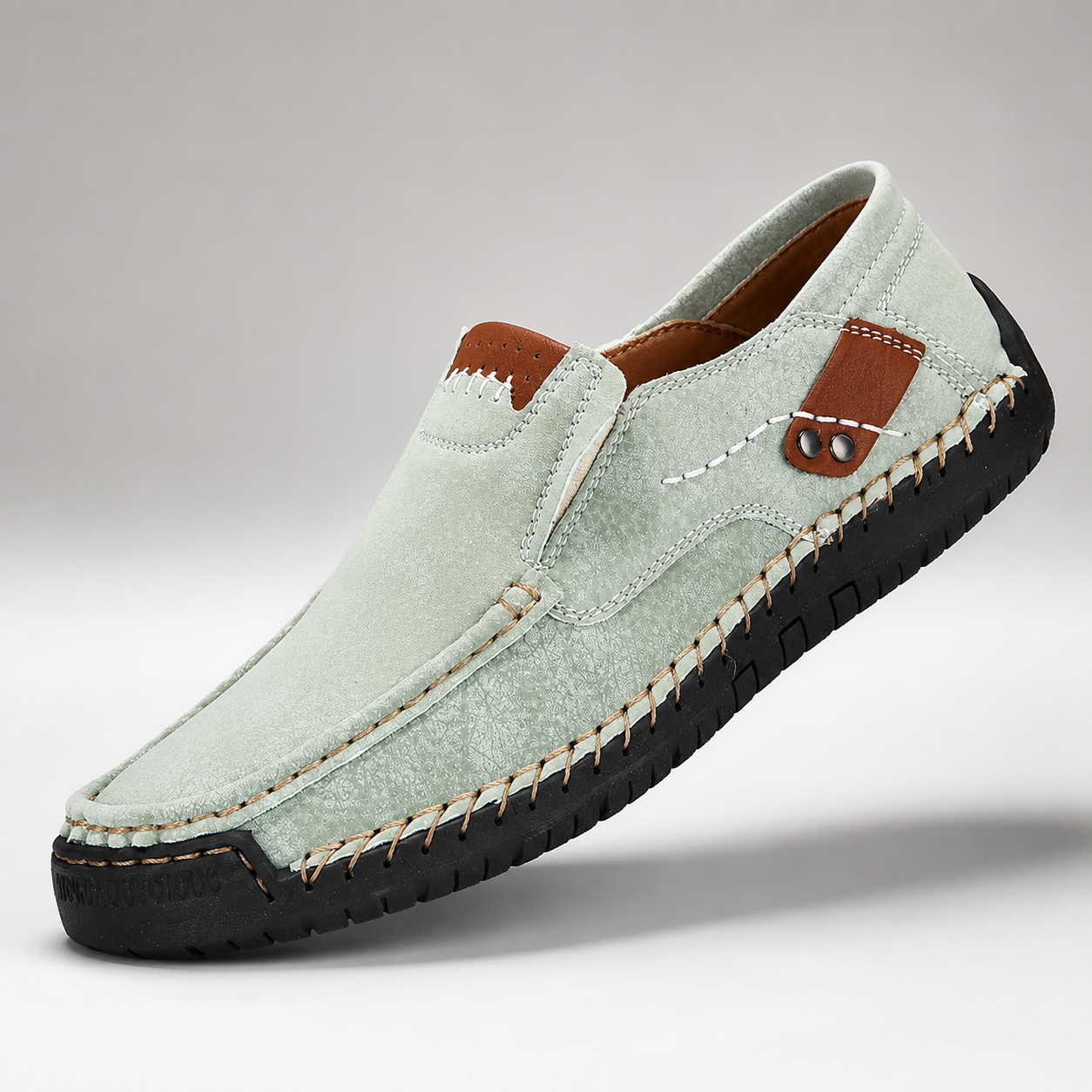Thomas Casual Slip-On Loafers with Hand-Stitched Detail and Flexible Sole