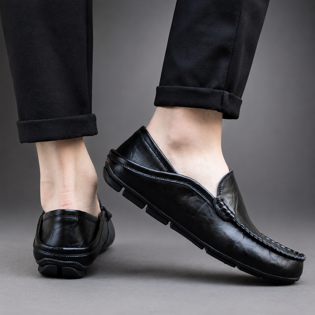 Nathan Men’s Genuine Leather Slip-On Loafers