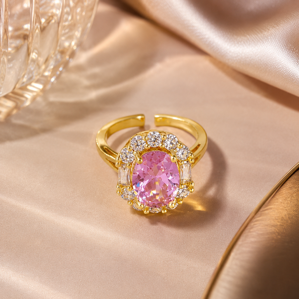 Rosalie Pink Crystal Jewelry Set