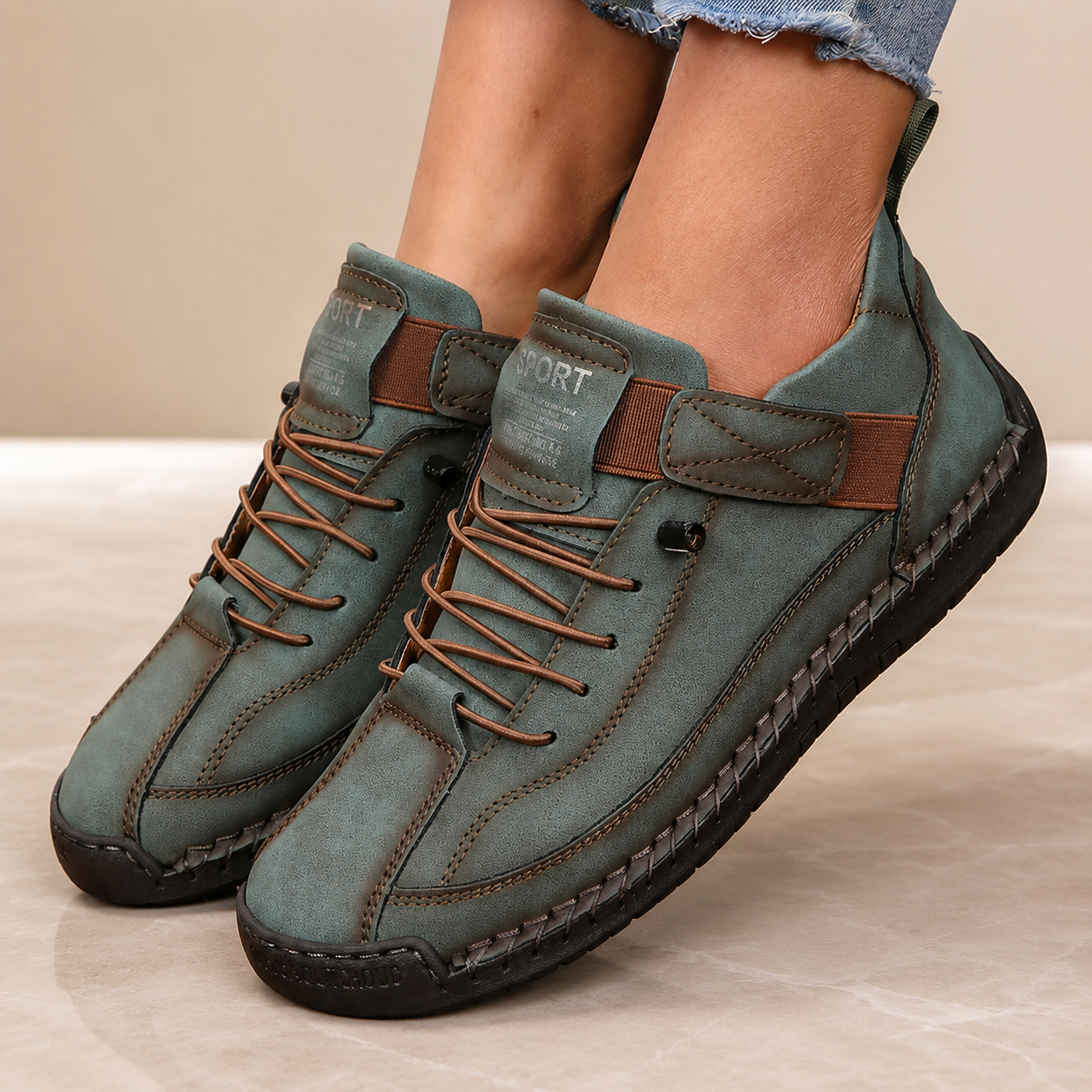 Riley Lace-Up Walking Sneakers