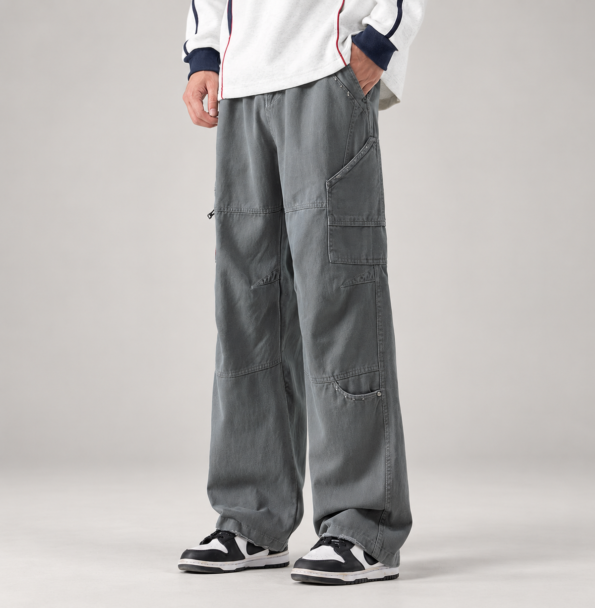 Matteo Wide-Leg Utility Cargo Pants