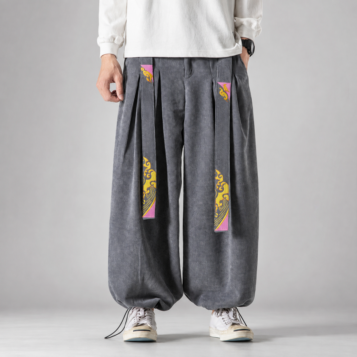 Arthur Men’s Pleated Corduroy Balloon Pants