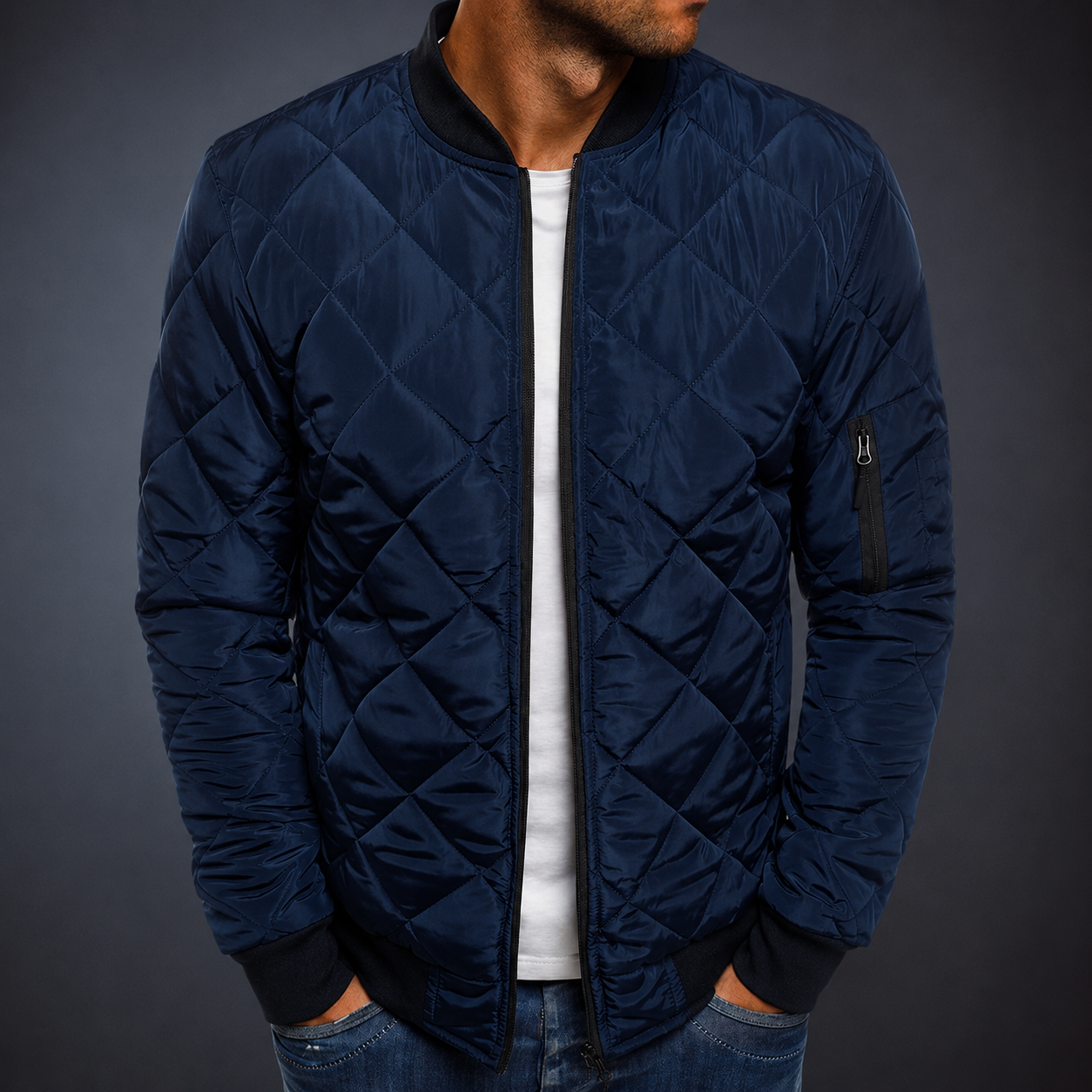 Nathan Men’s Diamond-Quilted Insulated Jacket