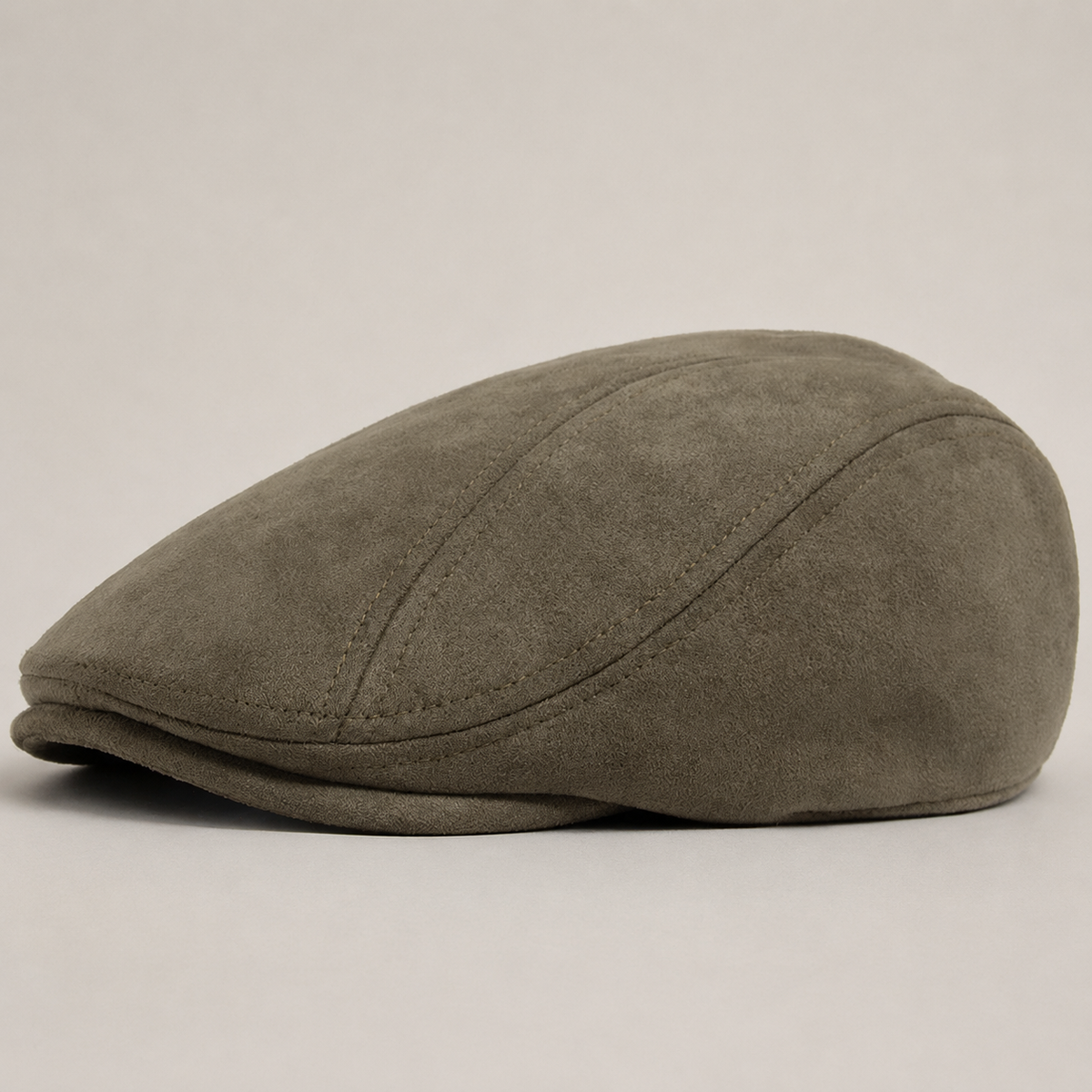 Silvio Men’s Suede-Look Paneled Flat Cap