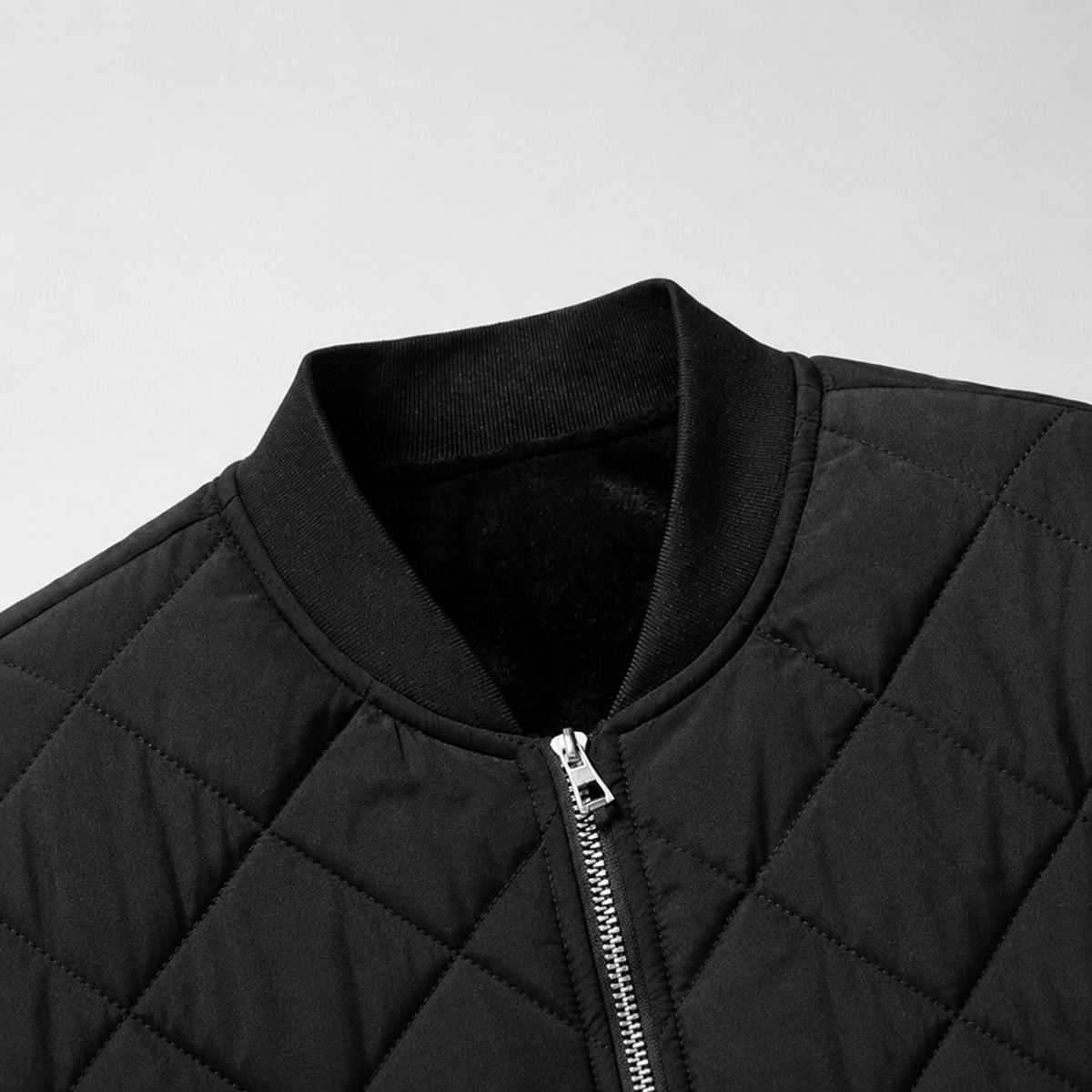 Romero Men’s Quilted Bomber Jacket with Zip Pockets