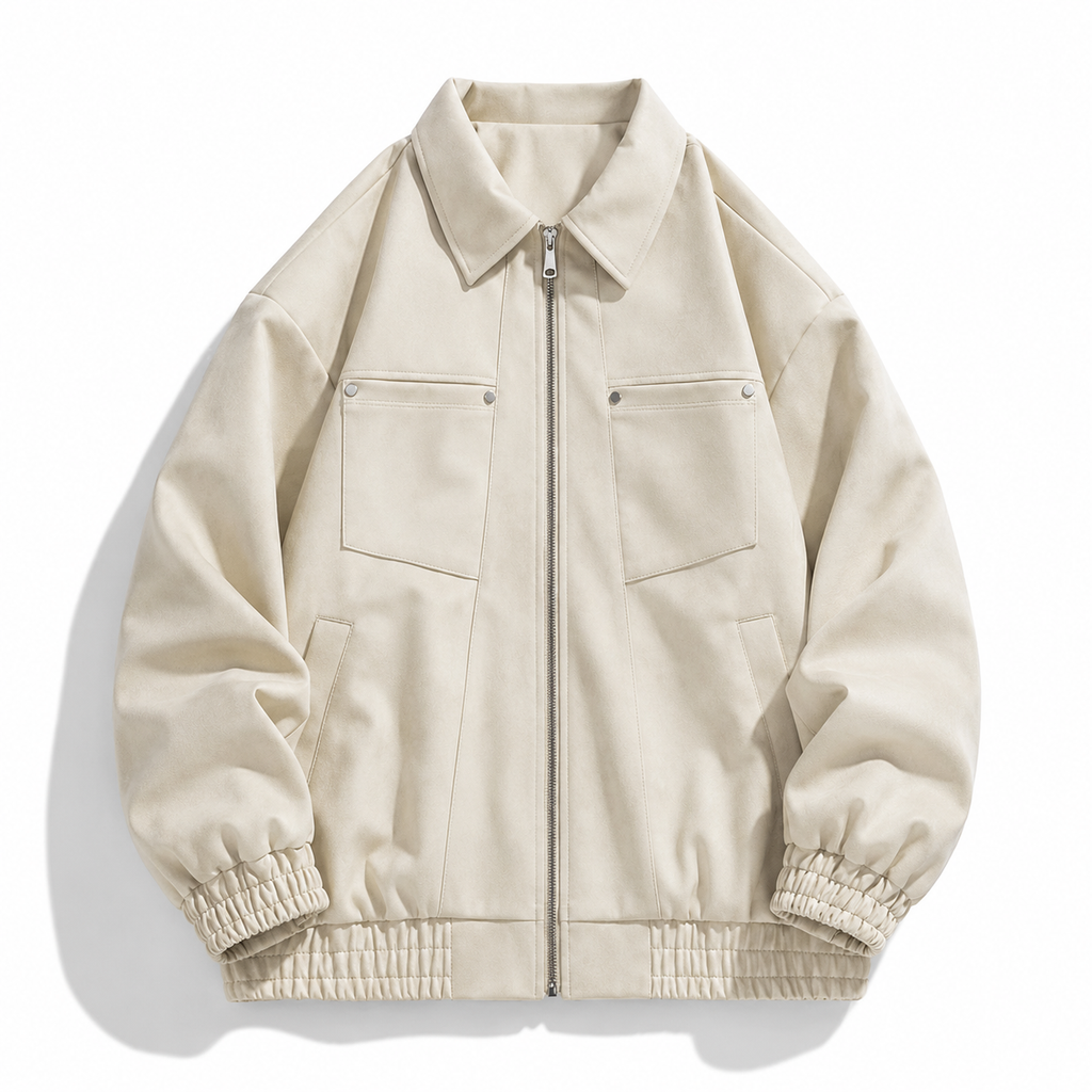 Marcello Men's Vegan Leather Bomber Jacket
