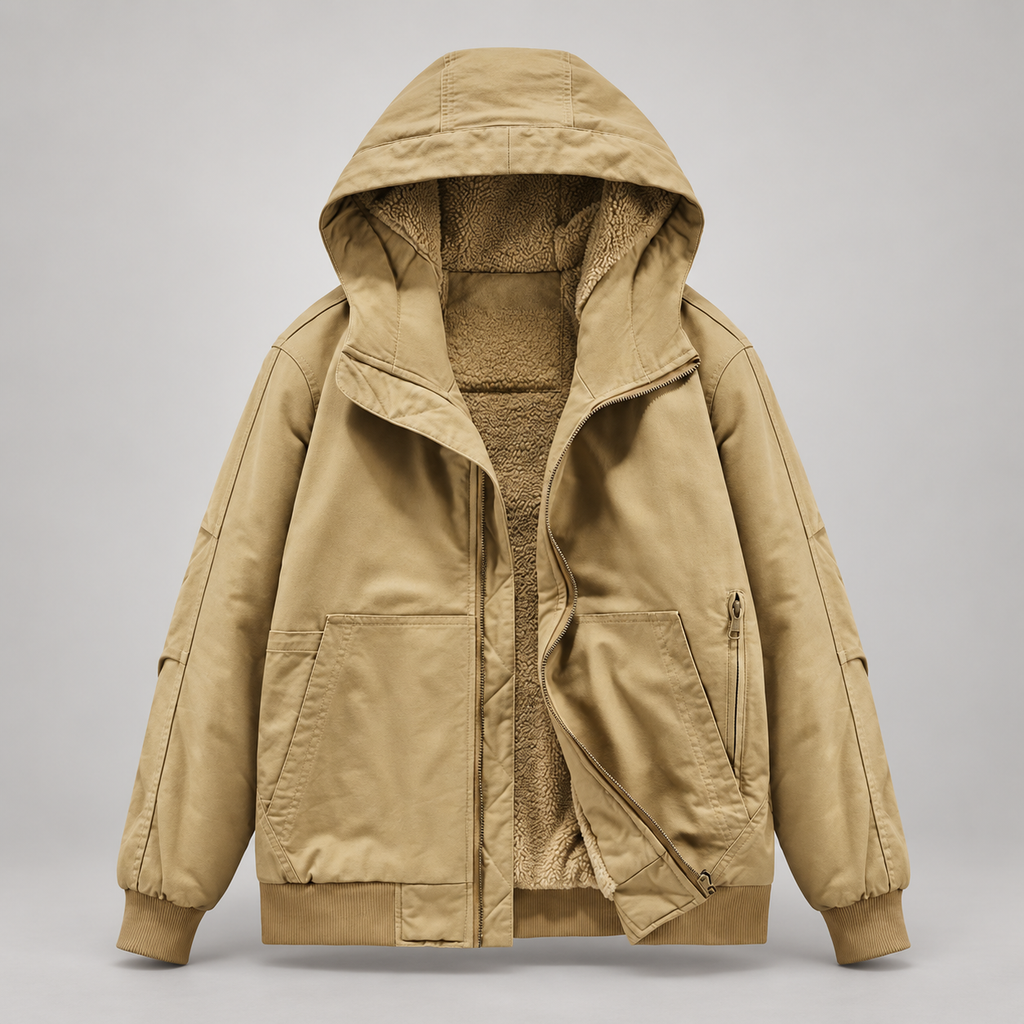 Graham Men’s Fleece-Lined Hooded Utility Jacket