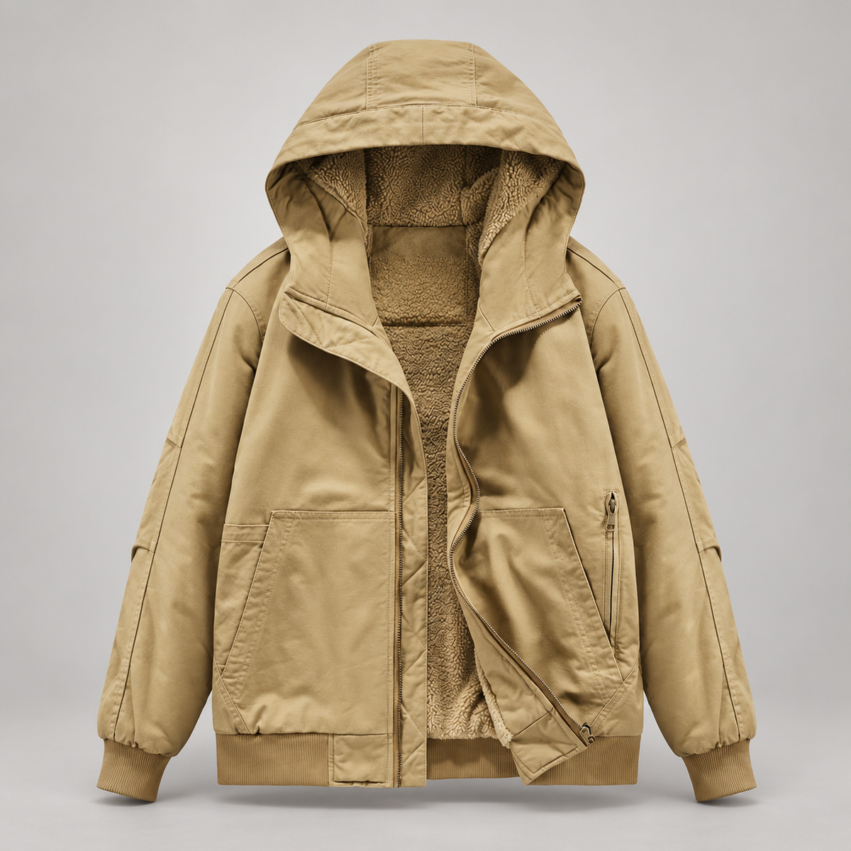 Graham Men’s Fleece-Lined Hooded Utility Jacket