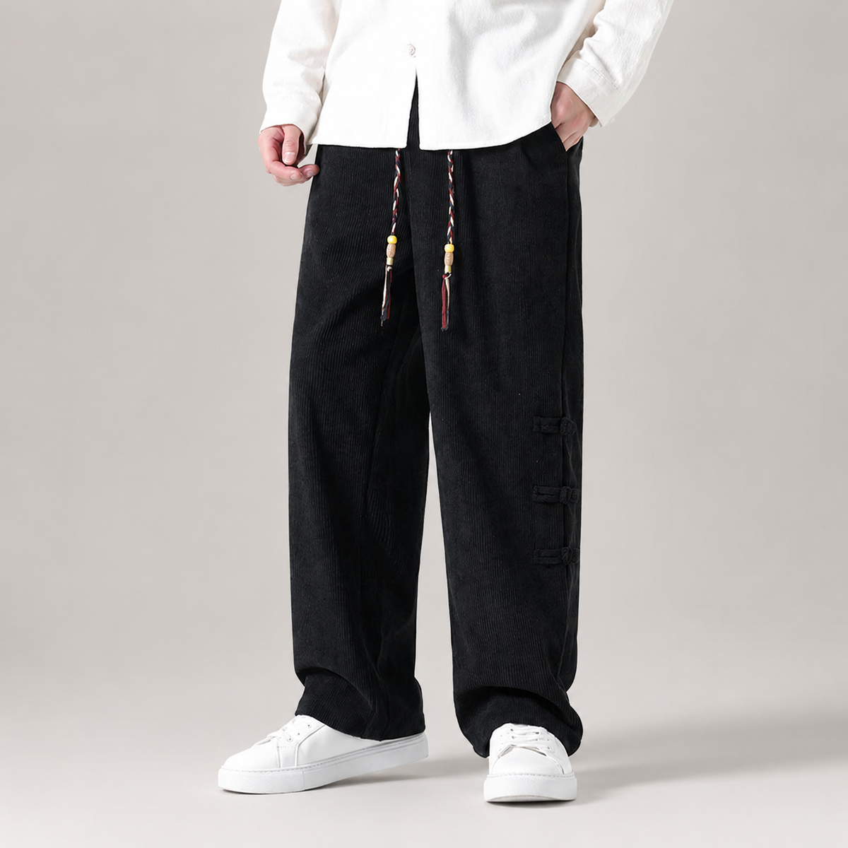 Bastien Men’s Wide-Leg Corduroy Pants