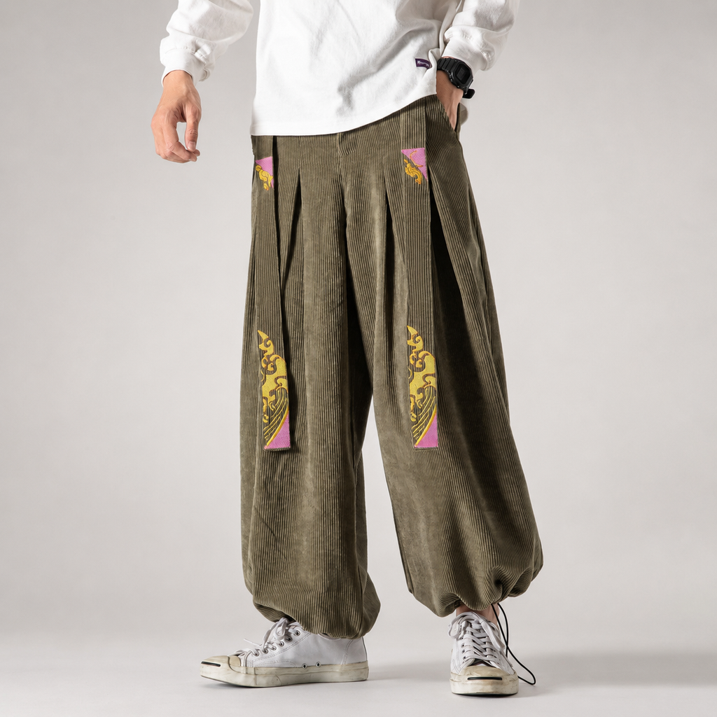 Arthur Men’s Pleated Corduroy Balloon Pants
